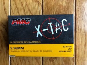 5.56 NATO PMC X-TAC 62gr. Green Tip