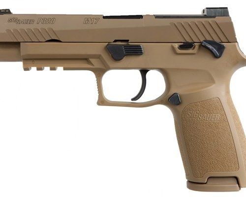 SIG SAUER P320 M17 9MM PISTOL, TAN COYOTE - MS - 320F-9-M17-MS